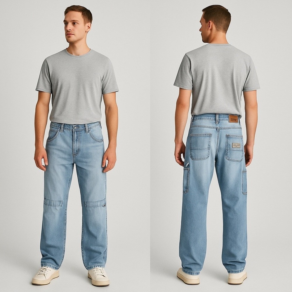 Pepe Jeans London PJL-UK-73 Men's Carpenter Utility Jeans Size‎ 40x33